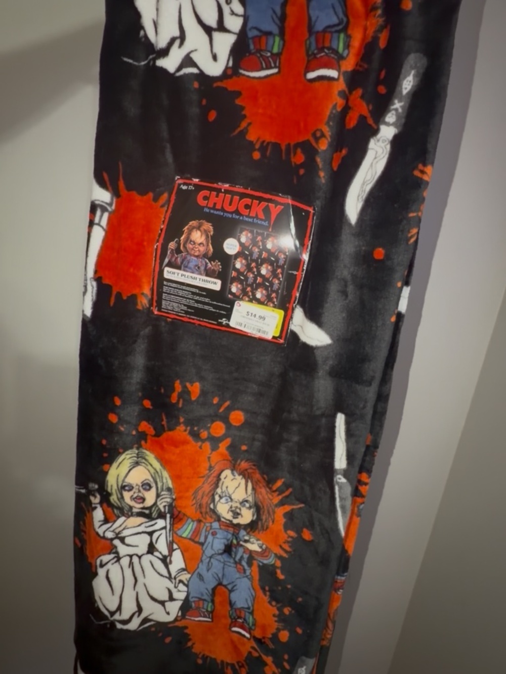 Chucky and tiffany halloween blanket